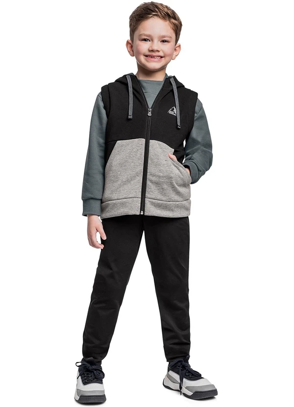Quimby - Colete em Moletom para Menino Cinza 3