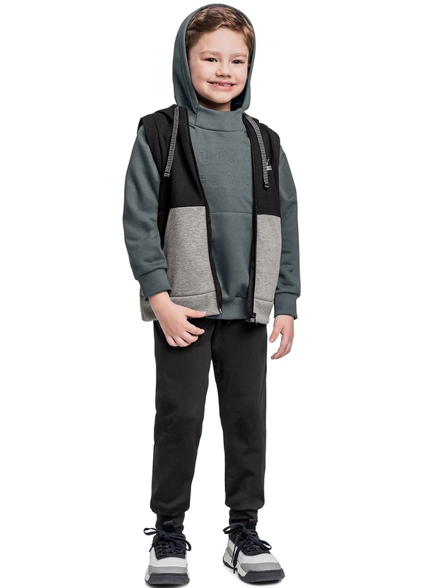 Quimby - Colete em Moletom para Menino Cinza 5