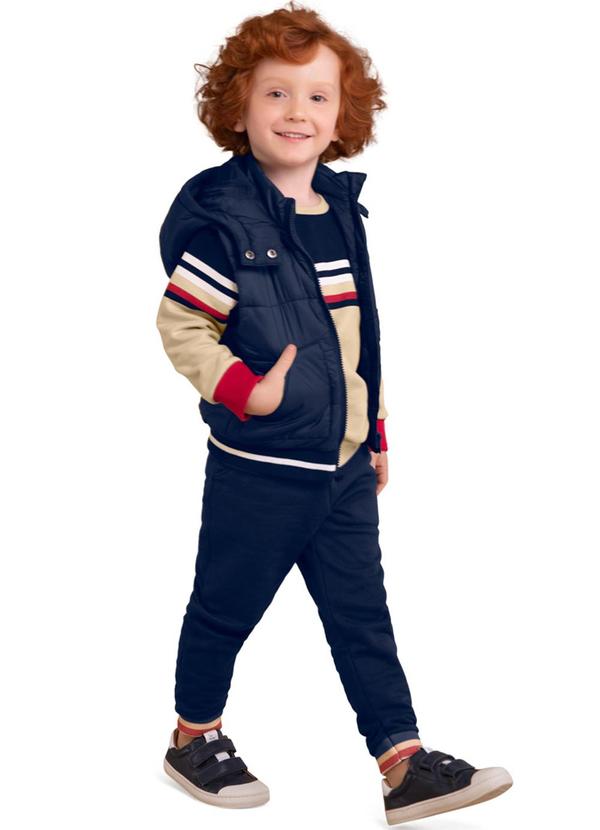 Milon - Colete Infantil Menino Azul 4