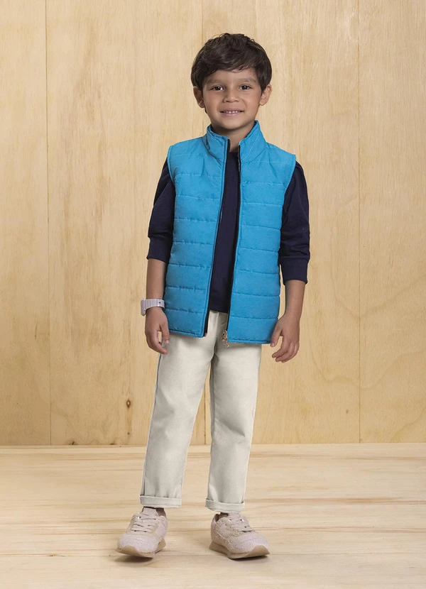 Ioluig - Colete Infantil Microfibra Nylon Camuflado Azul 2