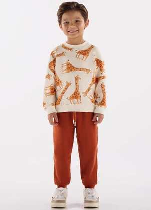 Up Baby - Conjunto Moletom Bege - UP BABY