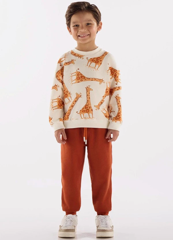 Up Baby - Conjunto Moletom Bege 1