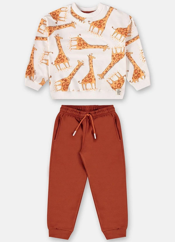 Up Baby - Conjunto Moletom Bege 2