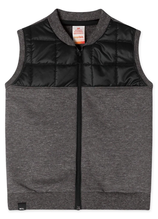 Marisol - Colete Moletom Infantil Cinza 1