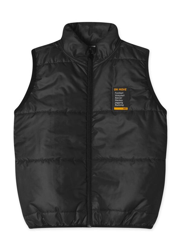 Marisol - Colete Puffer Infantil Masculino Preto