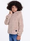 Vida Costeira - Blusão Moletom Infantil Pelinho Preto - - variação: Bege