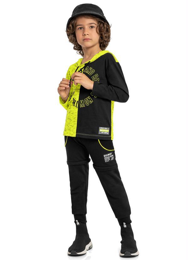 Quimby - Camiseta Infantil Menino Manga Longa Verde 3