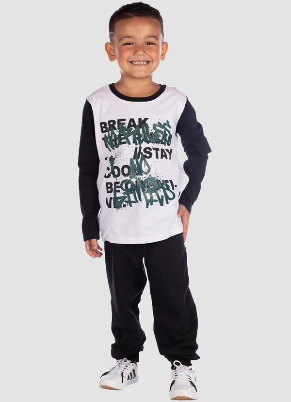 Turminha - Camiseta Manga Longa  Branco 2