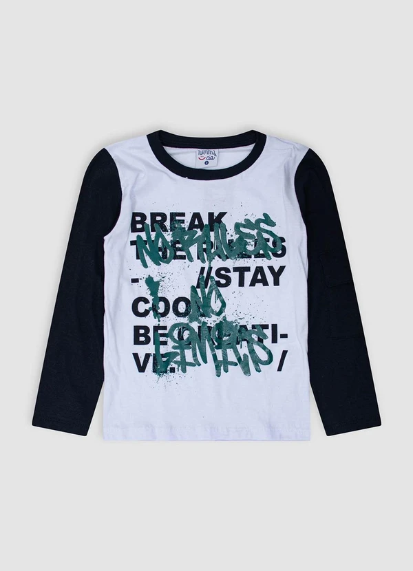 Turminha - Camiseta Manga Longa  Branco 3