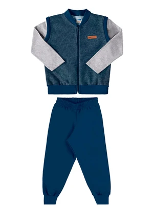 Marlan - Conjunto 3 Peças Colete, Camiseta e Calça Azul - MARLAN