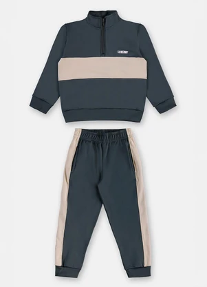 Up Baby - Conjunto Active Fleece Cinza - UP BABY
