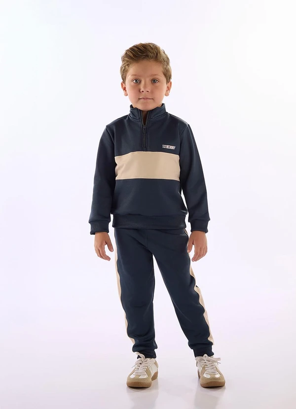 Up Baby - Conjunto Active Fleece Cinza