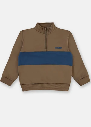 Up Baby - Conjunto Active Fleece Marrom - UP BABY