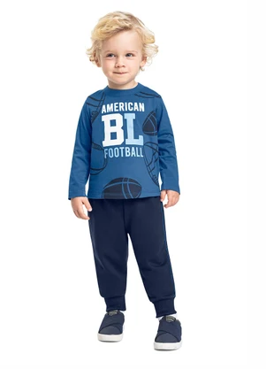 Bee Loop - Conjunto American Football Azul - BEE LOOP