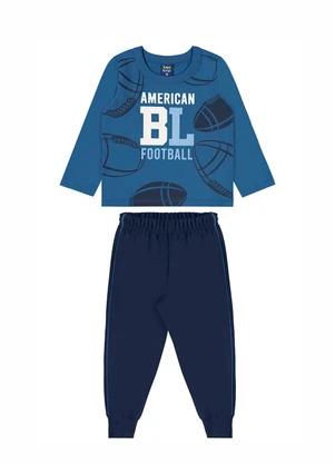 Bee Loop - Conjunto American Football Azul - BEE LOOP