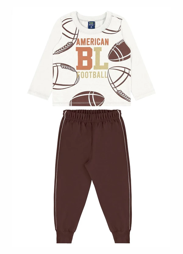 Bee Loop - Conjunto American Football Branco