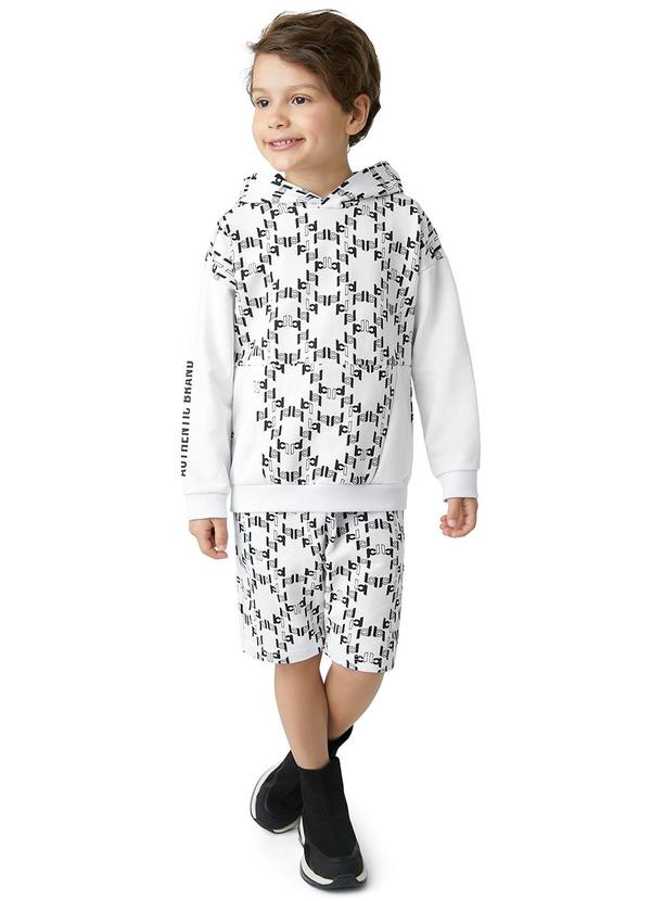 Carinhoso - Conjunto Authentic Brand em Moletom Branco