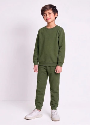 Abrange - Conjunto Básico Infantil Menino Verde Musgo - ABRANGE