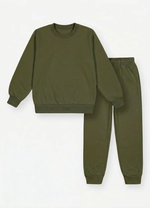 Abrange - Conjunto Básico Infantil Menino Verde Musgo - ABRANGE