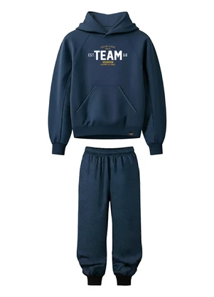 Malwee Kids - Conjunto Basketball Team em Moletom Azul Marinho - MALWEE KIDS