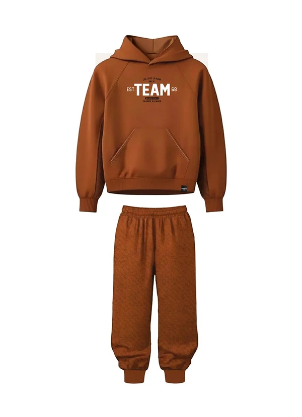 Malwee Kids - Conjunto Basketball Team em Moletom Terracota