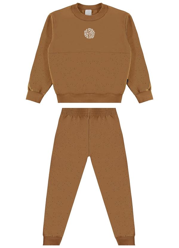 Malwee Kids - Conjunto Be Free Be You em Botonê Marrom
