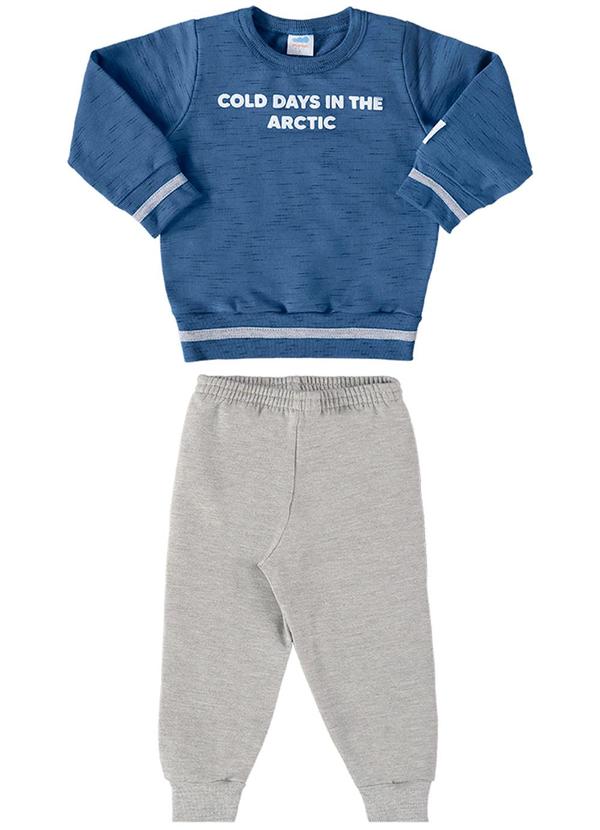 Marlan - Conjunto Bebê Blusão e Calça Cold Days Azul