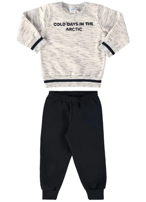 Marlan - Conjunto Bebê Blusão e Calça Cold Days Cinza - MARLAN