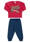 Marlan - Conjunto Bebê Blusão e Calça em Moletom Vermelho - variação: Vermelho