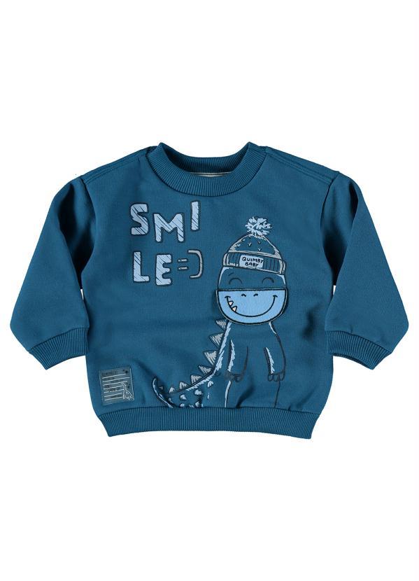 Quimby - Conjunto Bebê Blusão e Calça Moletom Azul 3