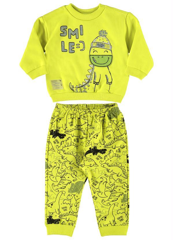 Quimby - Conjunto Bebê Blusão e Calça Moletom Verde 2