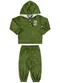 Marlan - Conjunto Bebê Blusão e Calça Plush S Baby Azul - variação: Verde