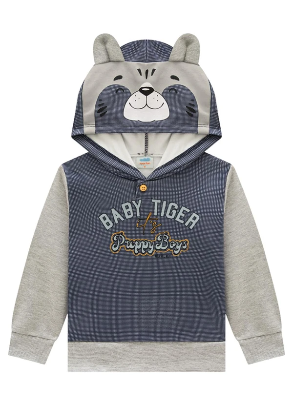 Marlan - Conjunto Bebê Blusão e Calça Tigres Azul 2