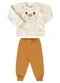 Marlan - Conjunto Bebê Blusão e Calça Urso Baby Bege - variação: Bege