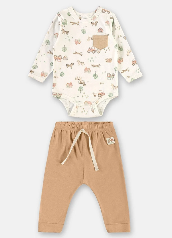 Up Baby - Conjunto Bebê Body Calça Estampado 2