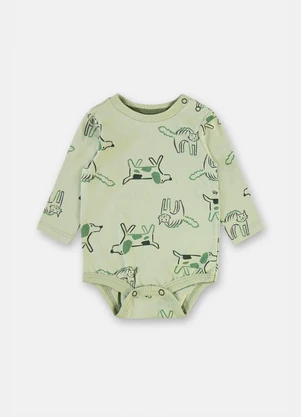 Up Baby - Conjunto Bebê Body Estampado Verde - UP BABY