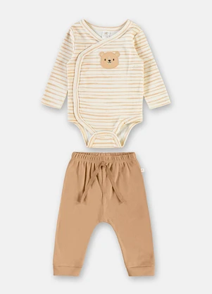 Up Baby - Conjunto Bebê Body Ursinho Estampado - UP BABY
