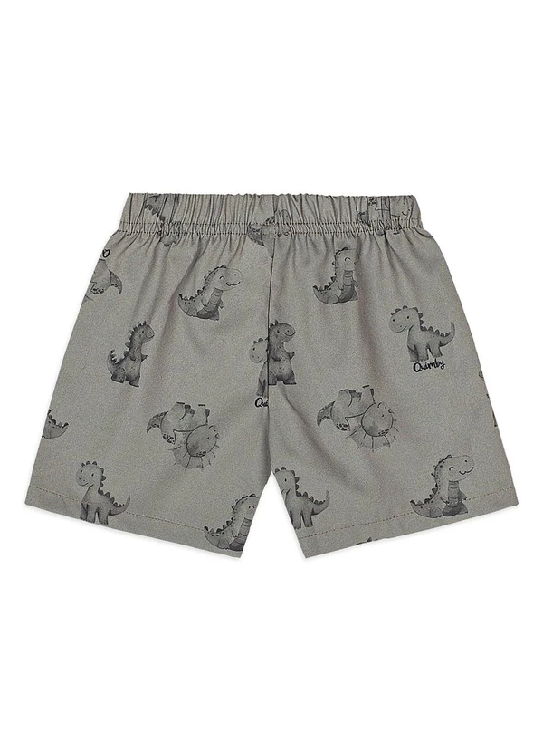 Quimby - Conjunto Bebê Camiseta Dino Bermuda Verde 6