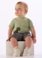 Quimby - Conjunto Bebê Camiseta Dino Bermuda Verde - variação:  