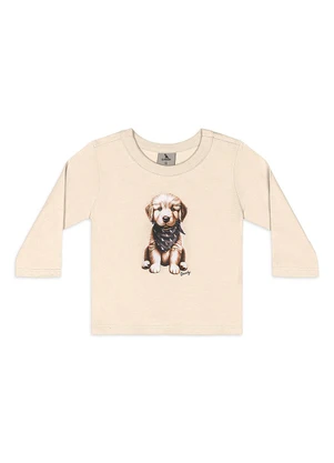 Quimby - Conjunto Bebê Camiseta Golden Calça Bege - QUIMBY