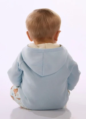 Up Baby - Conjunto Bebê Cardigan Calça Azul - UP BABY