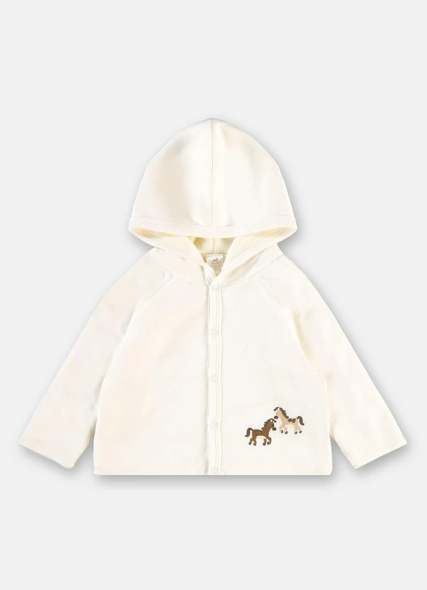 Up Baby - Conjunto Bebê Cardigan Calça Branco 4