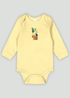 Conjunto Bebê com Body e Calça Up Baby Amarelo - UP BABY