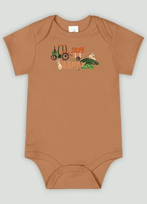 Up Baby - Conjunto Bebê com Body e Calça Marrom - UP BABY