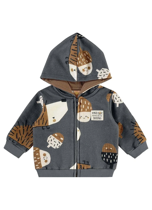 Três e Já - Conjunto Bebê com Jaqueta e Calça Cinza 5