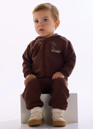 Quimby - Conjunto Bebê Jaqueta Calça Marrom - QUIMBY