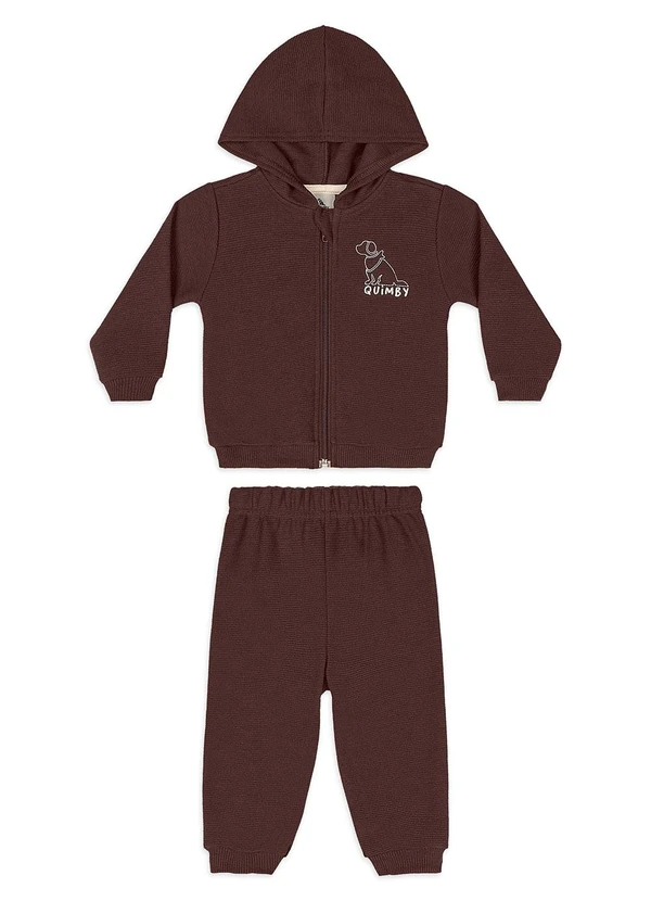 Quimby - Conjunto Bebê Jaqueta Calça Marrom 2