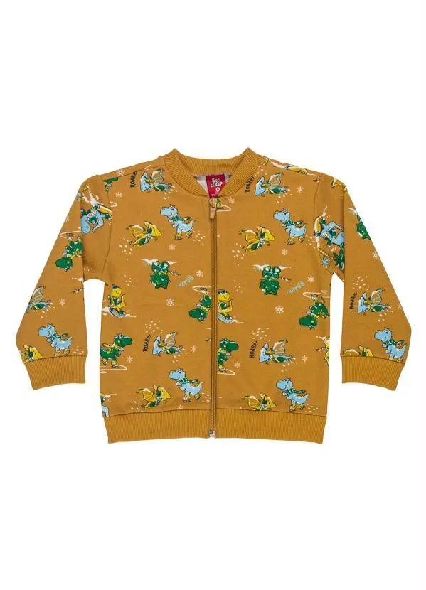 Bee Loop - Conjunto Bebê Jaqueta e Calça de Moletom Laranja 2