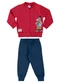Marlan - Conjunto Bebê Jaqueta e Calça Urso Baby Cinza - variação: Vermelho