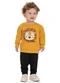 Elian - Conjunto Bebê Leão Bordado Interativo Amarelo - variação: Amarelo